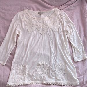 NWT Lucky Brand embroidered top